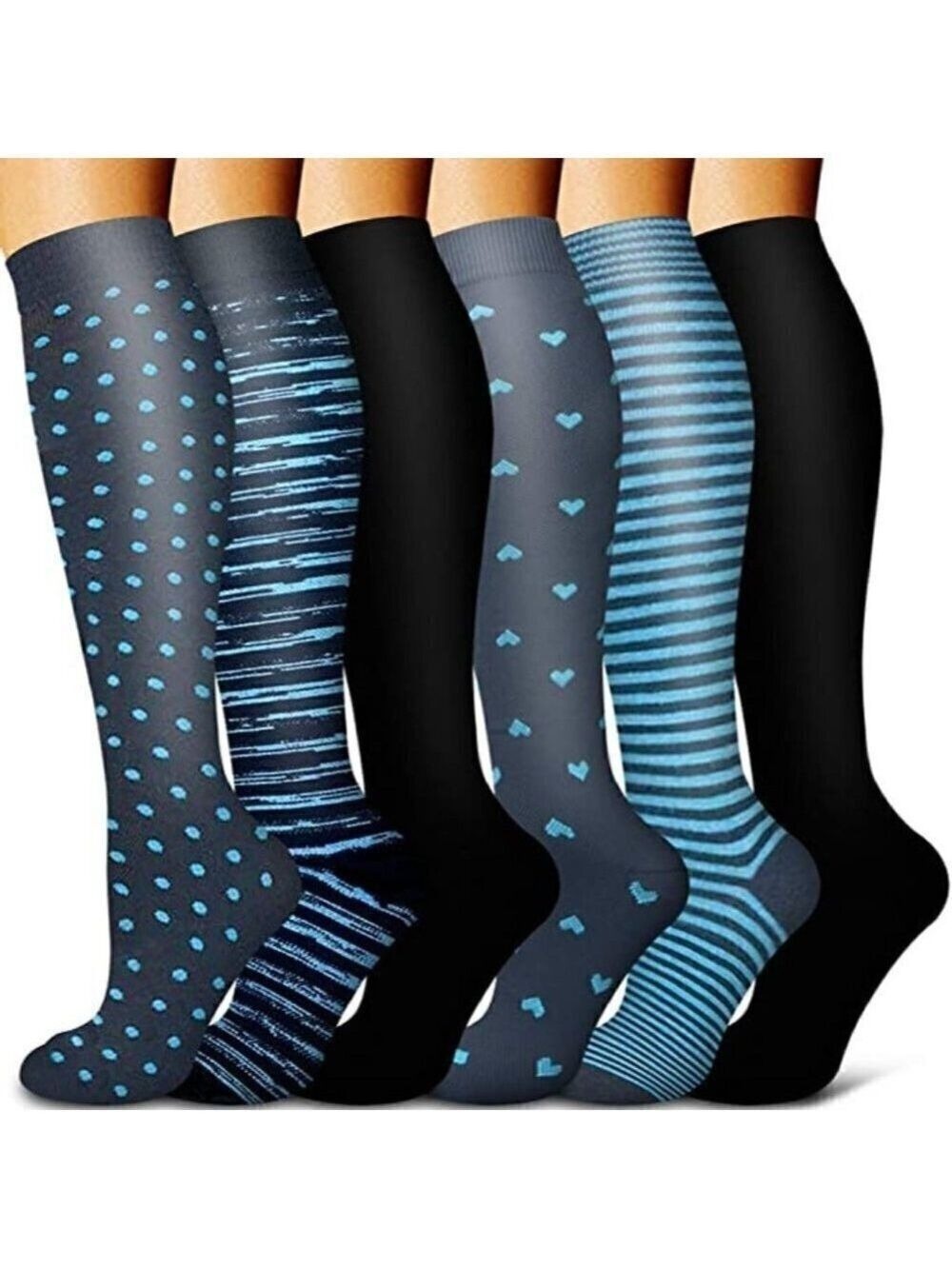 🆕🧦 Copper Infused Luxury Knee High Compression Socks Warm Long Stockings NWT🧦